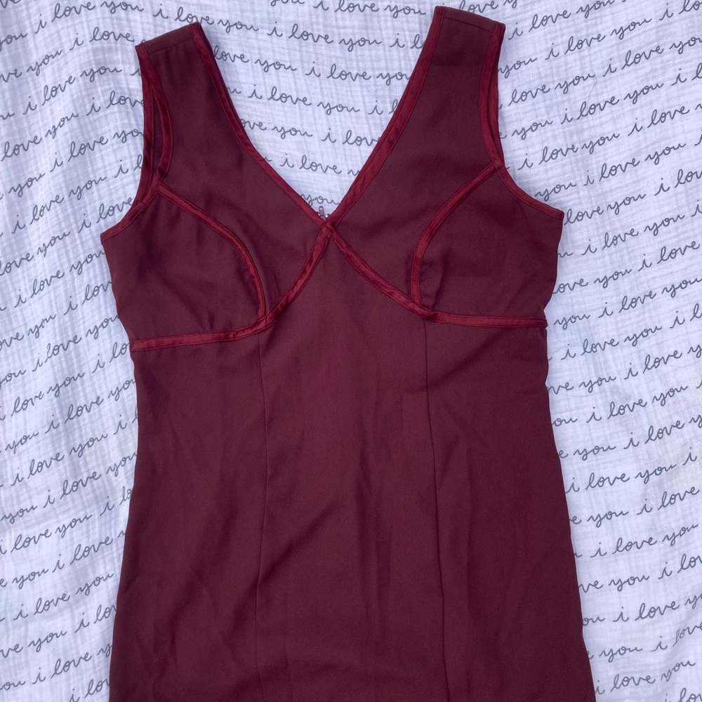 Vintage bustier dress plum burgundy
